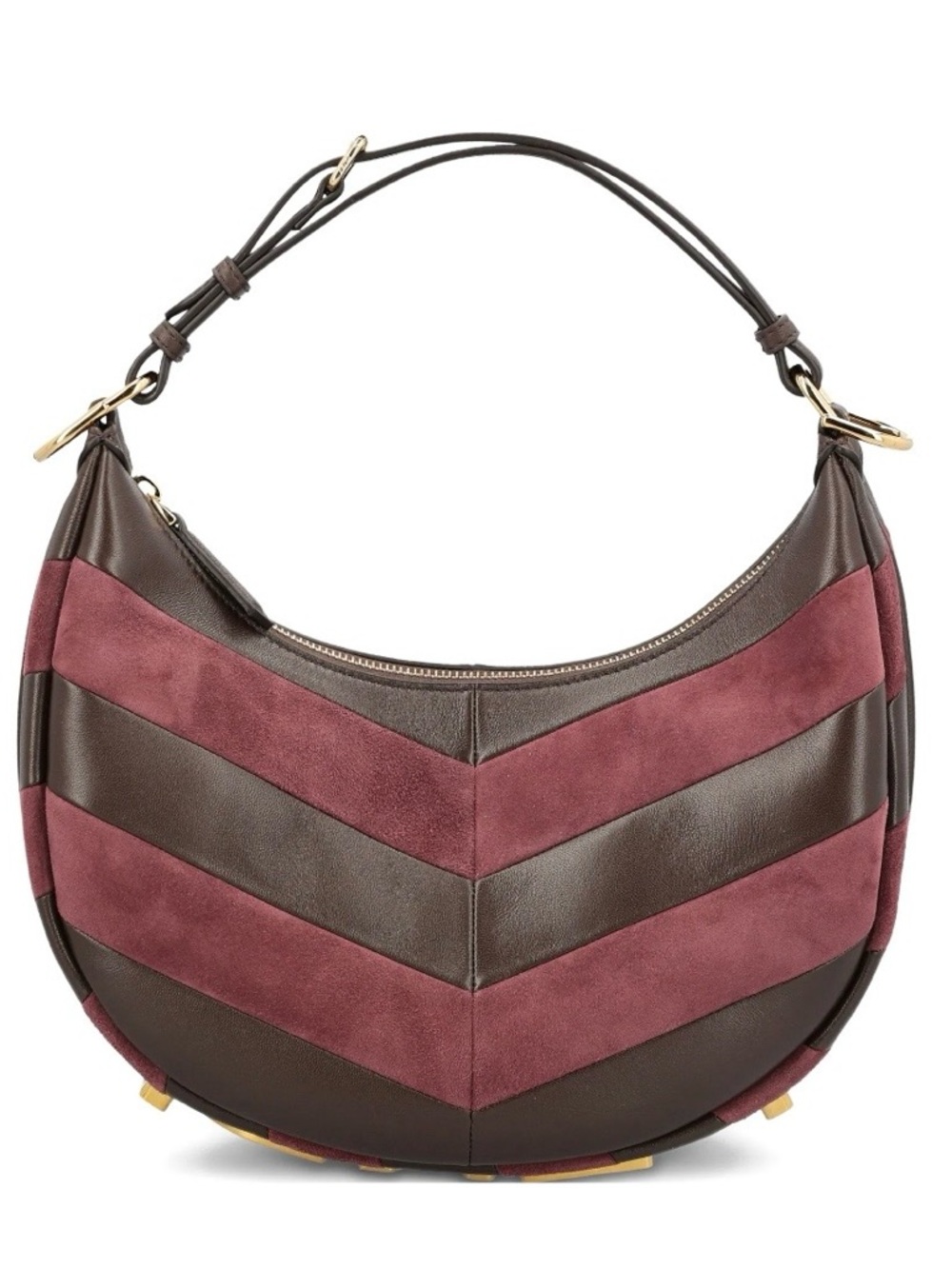FENDI Fendigraphy chevron pattern hobo shoulder bag - Picture 5 of 6
